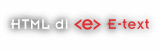 HTML a cura di E-text